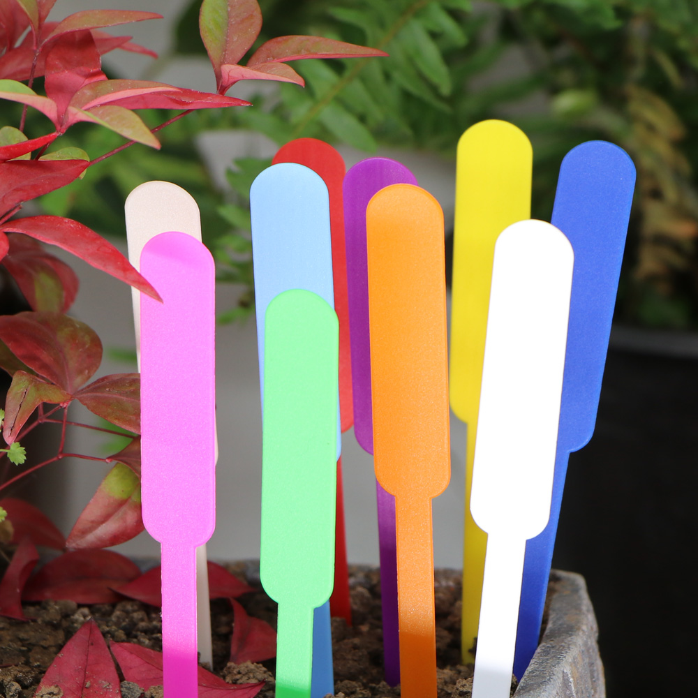 Tacos de Plástico de Colores para Plantas - Resistentes a la Intemperie y Reescribibles