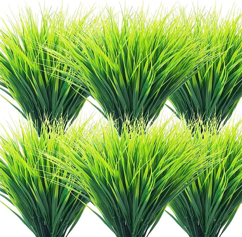 Planta de Hierba de Trigo Artificial Hecha de Plástico - Césped Decorativo para Jardín , Hogar y Uso Al Aire Libre
