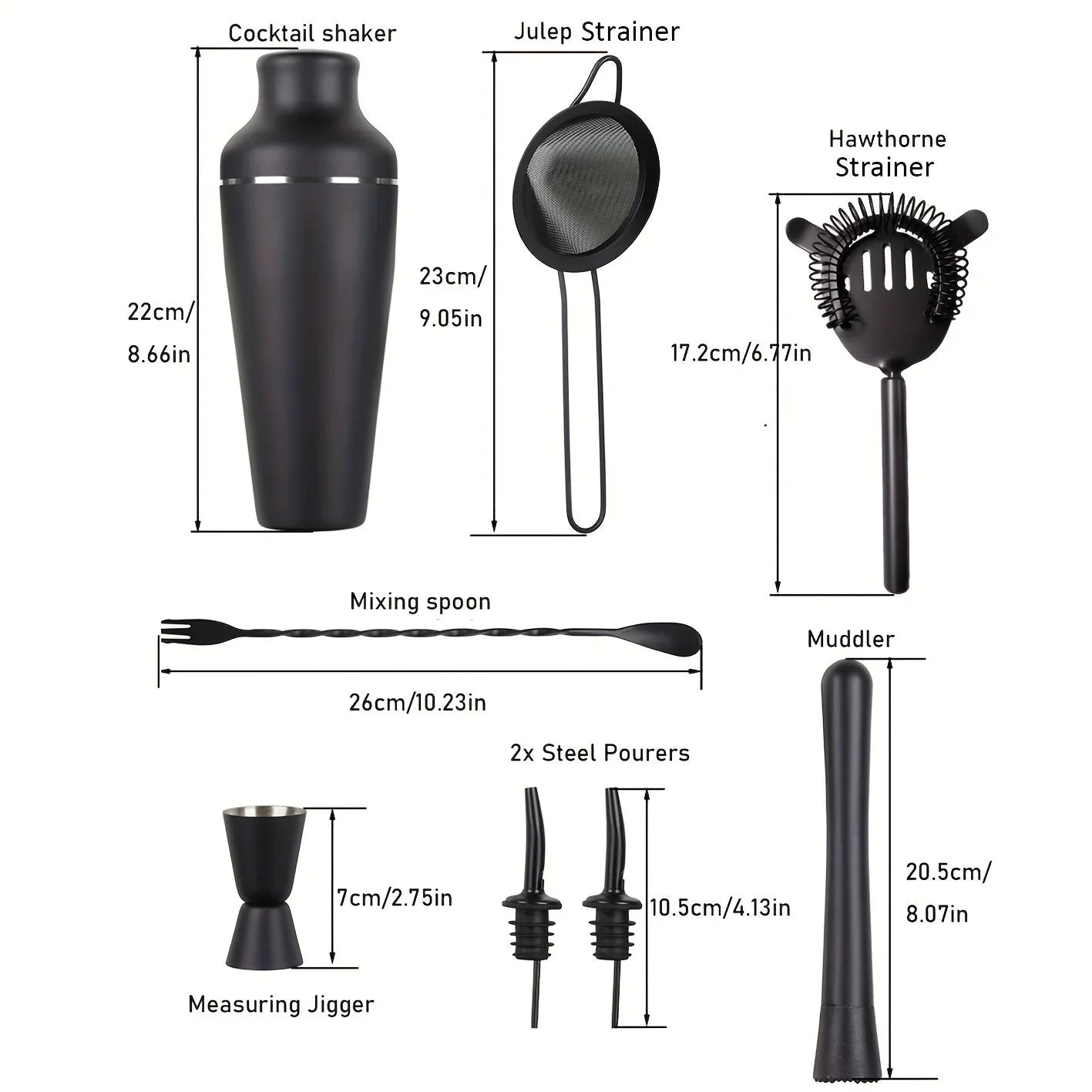 Juego De Coctelería Profesional - Set De Barman De Acero Inoxidable Para Bebidas Perfectas