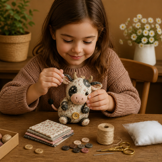 Kit de Costura DIY de Animales – Set de Manualidades para Ornamentos de Tela Hechos a Mano