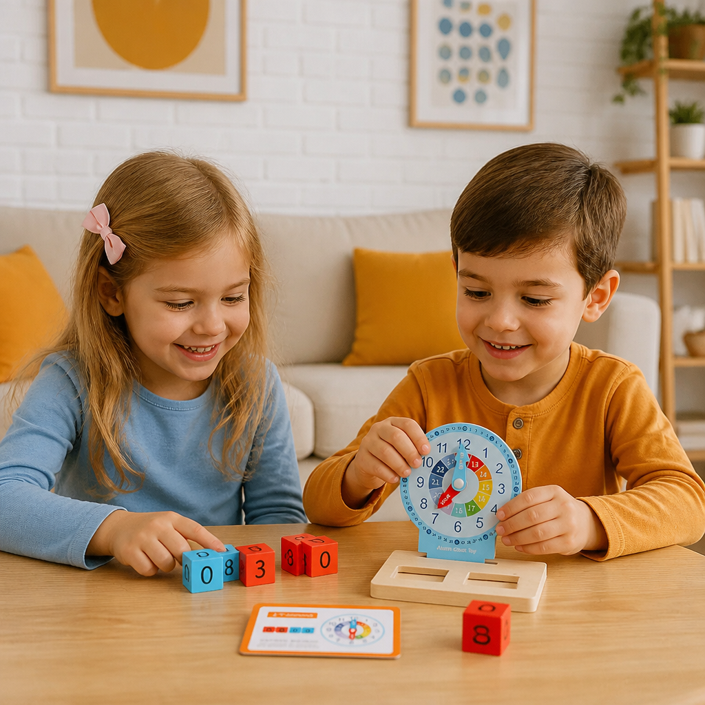 Juguete educativo Montessori para aprender la hora y el tiempo