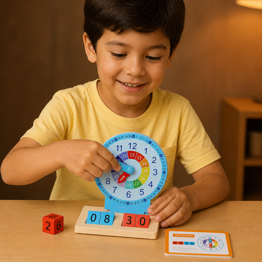 Juguete educativo Montessori para aprender la hora y el tiempo
