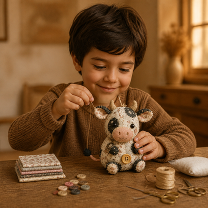 Kit de Costura DIY de Animales – Set de Manualidades para Ornamentos de Tela Hechos a Mano
