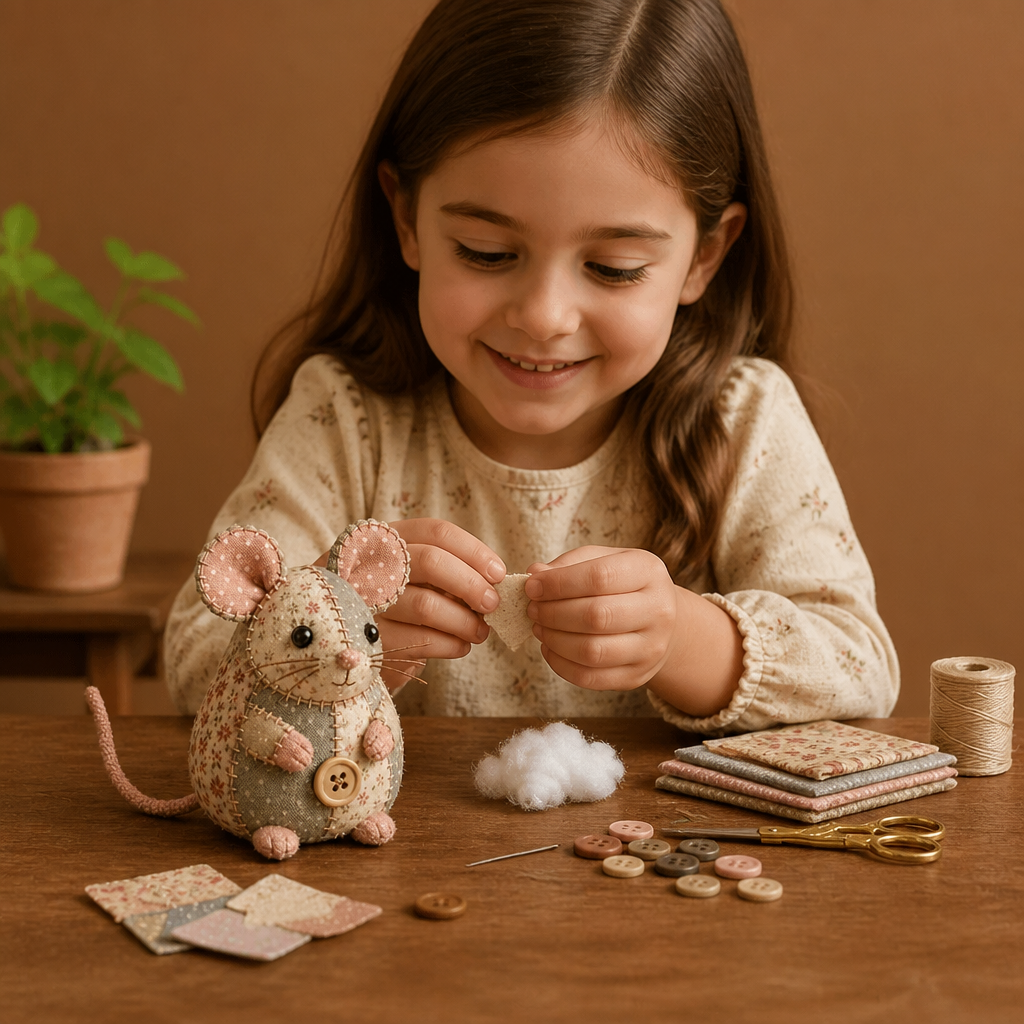 Kit de Costura DIY de Animales – Set de Manualidades para Ornamentos de Tela Hechos a Mano