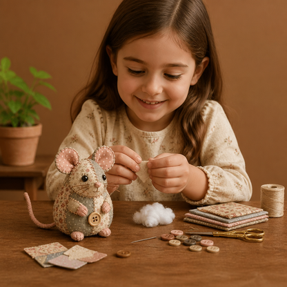 Kit de Costura DIY de Animales – Set de Manualidades para Ornamentos de Tela Hechos a Mano