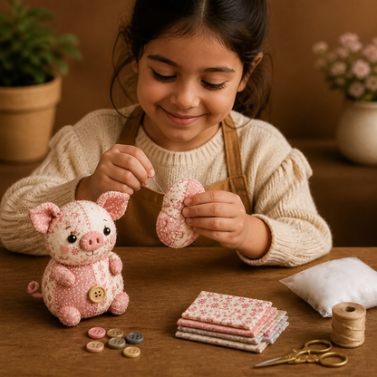 Kit de Costura DIY de Animales – Set de Manualidades para Ornamentos de Tela Hechos a Mano