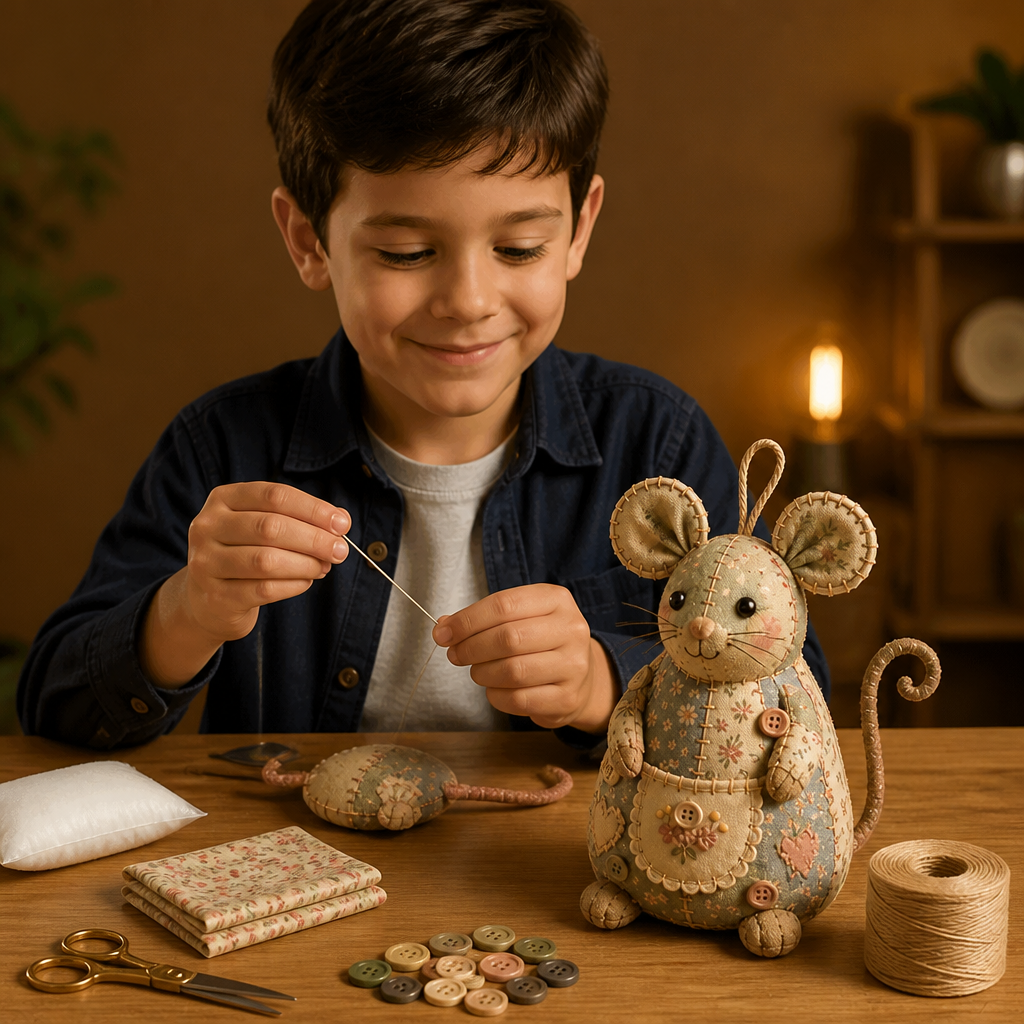 Kit de Costura DIY de Animales – Set de Manualidades para Ornamentos de Tela Hechos a Mano