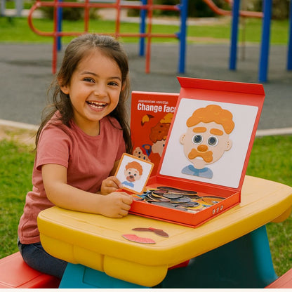 Rompecabezas educativo de expresiones faciales para niños
