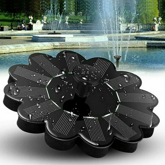 Fuente Solar para el Jardín - Fuente de Agua con Diseño de Flores para Estanques y Piscinas Fuente Solar para el Jardín