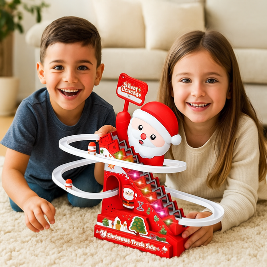 Diversión en la montaña rusa de Papá Noel