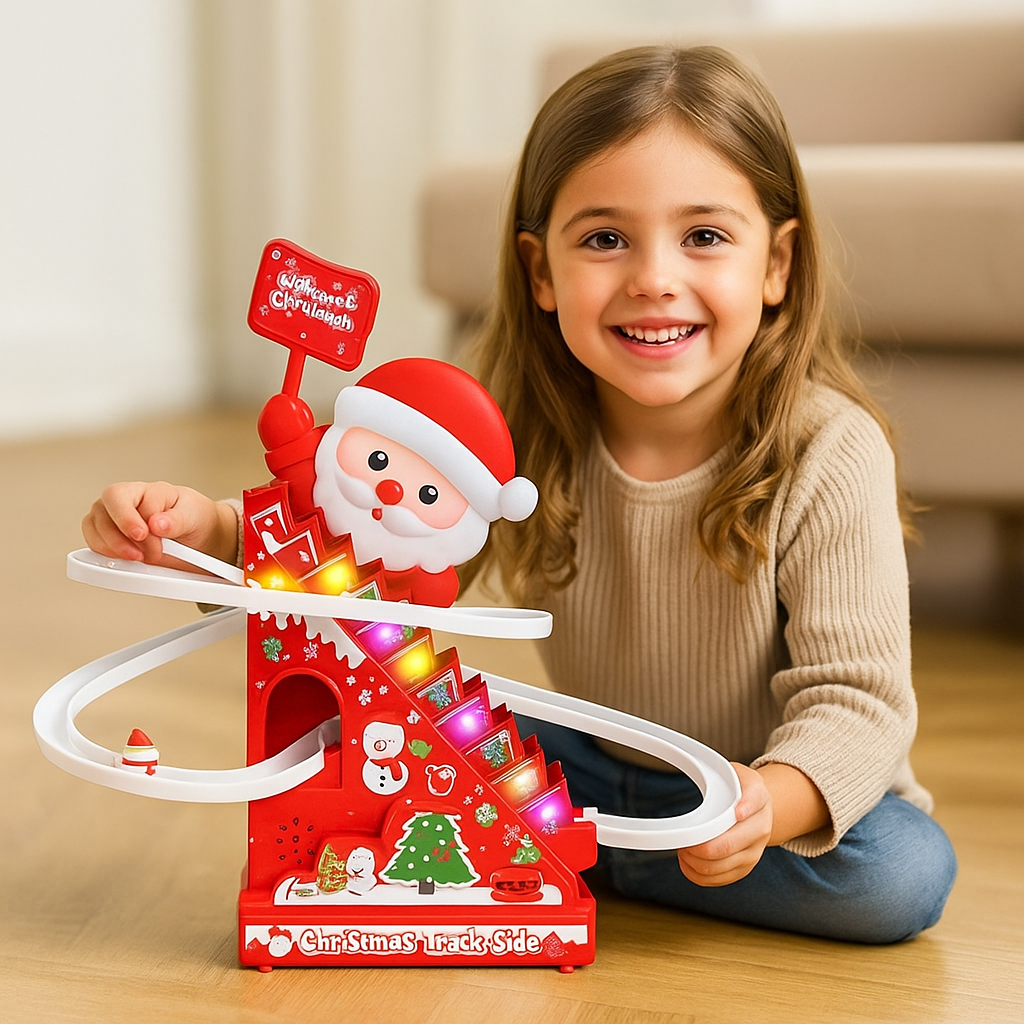 Diversión en la montaña rusa de Papá Noel