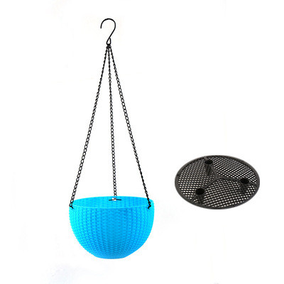 Cesto Colgante Tejido para Plantas con Cadena - Ideal para Balcón y Jardín
