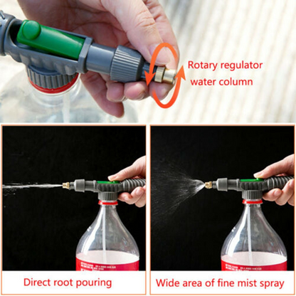 Pulverizador de Jardín de Botella Universal con Boquilla de Alta Presión - para Regar las Plantas y Limpiar