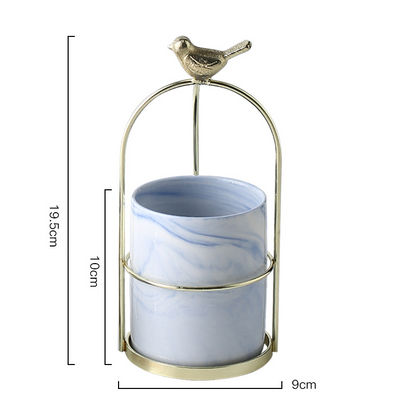 Maceta De Flores Con Diseño De Pájaro Para Una Decoración Con Estilo