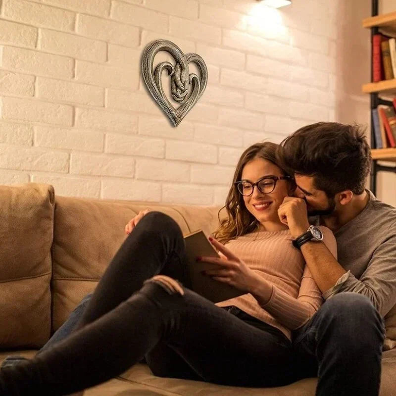 Decoración de Pared Hecha de Madera en Forma de Corazón