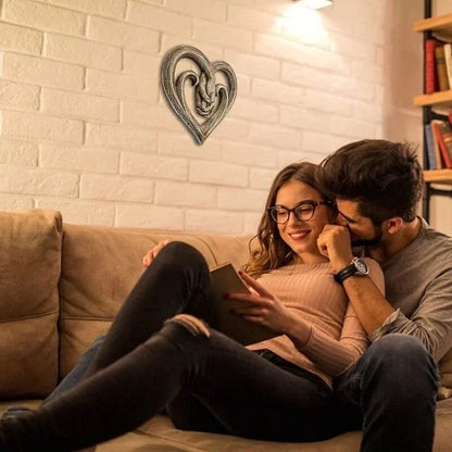 Decoración de Pared Hecha de Madera en Forma de Corazón