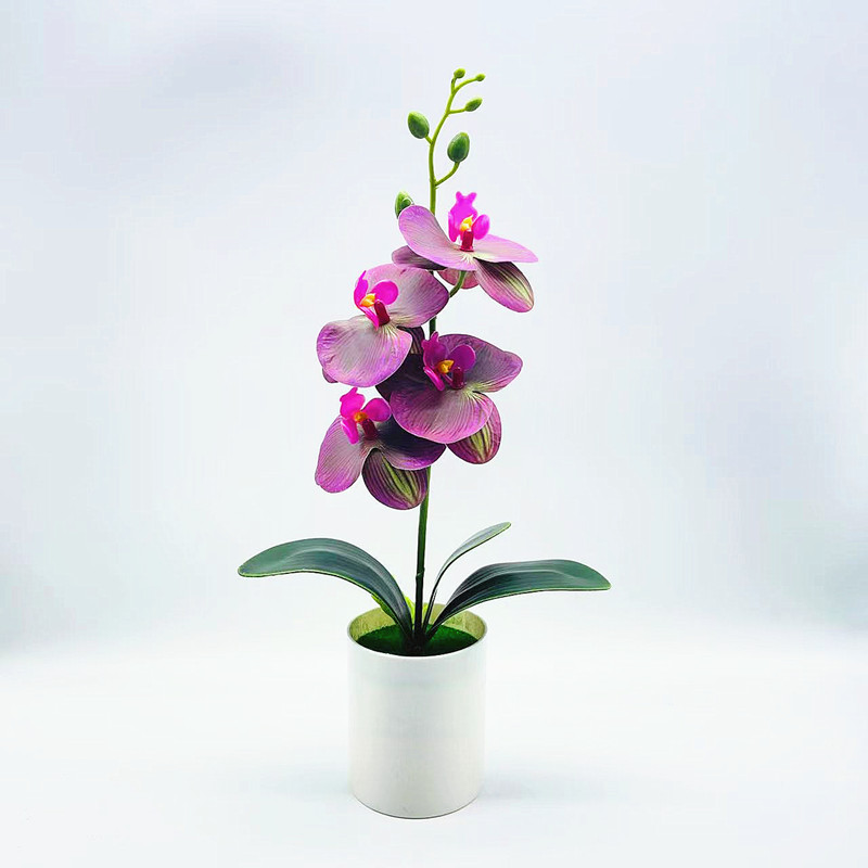 Flor de Orquídea Artificial - Planta Artificial Decorativa para Decoración de Salón y Mesa
