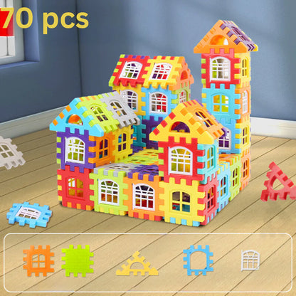 Juego de bloques de construcción para niños | Juguete de construcción creativa con ventanas para el aprendizaje imaginativo y las habilidades motoras finas Bloques de construcción