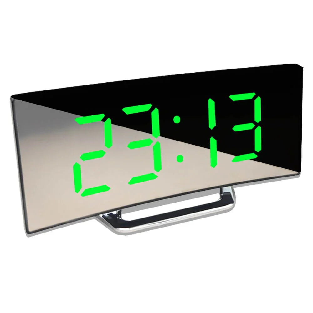 Reloj Despertador Digital Led Curvado de Estilo Moderno