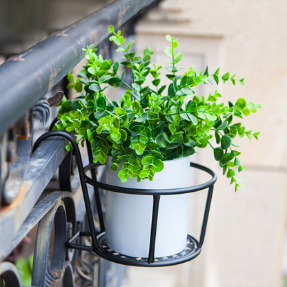 Cesto De Metal Para Plantas Colgantes - Maceta De Balcón Con Gancho Para Jardín Y Terraza Para Plantas De Jardín Y Terraza