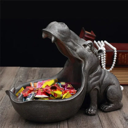 Caja Decorativa Hipopótamo para Escritorio para Guardar Cosas