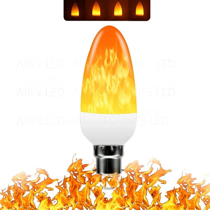 Lámpara con Efecto de Llama - Bombilla Led de 9w con Brillo de Llama Realista Lámpara con Efecto de Llama - Bombilla Led de 9w con Brillo de Llama Realista