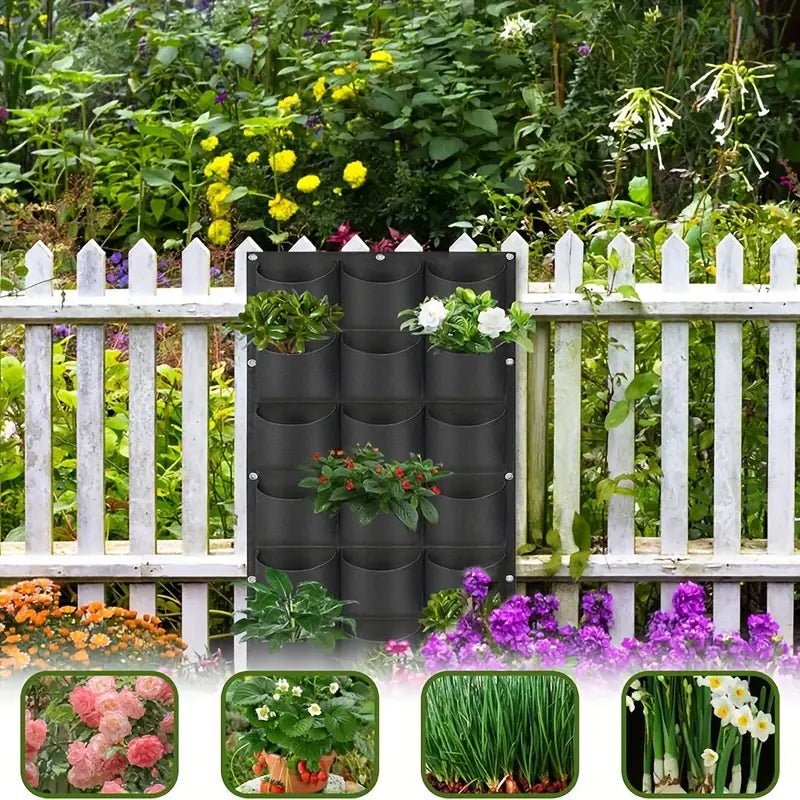 Bolsa para Plantas de Fieltro para Montaje Vertical en la Pared - Bolsa para Plantas Tridimensional de Tejido No Tejido