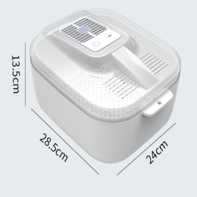 Caja Multifuncional Para La Limpieza De Frutas Y Verduras - Limpiador Automático Con Cesta Escurridora Y Tapa De Almacenamiento