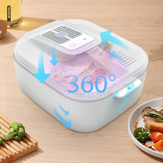 Caja Multifuncional Para La Limpieza De Frutas Y Verduras - Limpiador Automático Con Cesta Escurridora Y Tapa De Almacenamiento