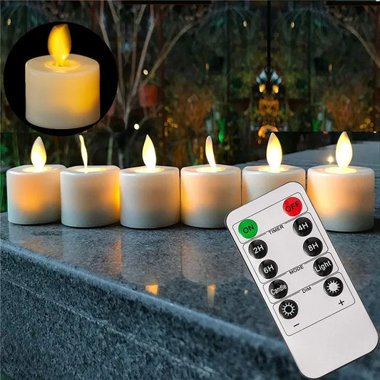 Juego de Velas con Luz Led
