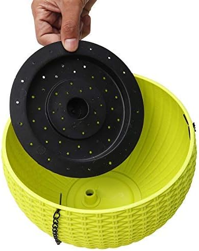 Cesto Colgante Tejido para Plantas con Cadena - Ideal para Balcón y Jardín
