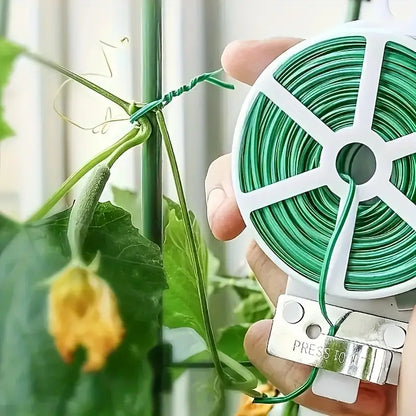 Cinta Retorcida de Alambre de Jardinería - Rollo de 50 M para Plantas y Jardinería
