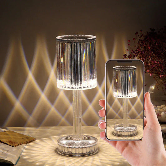 Lámpara de Sobremesa de Cristal Regulable con Diseño Moderno
