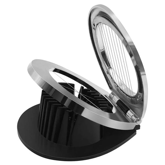 Cortador de Huevos de Acero Inoxidable - ¡ 3 Opciones de Corte en 1 para una Preparación sin Esfuerzo !