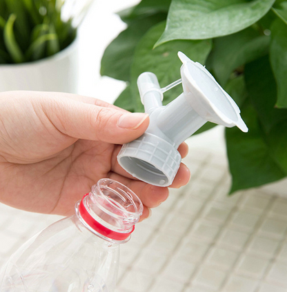 Boquilla Pulverizadora de Botella con Doble Tapón 2 en 1 - Mini Cabezal Pulverizador para Riego de Jardines