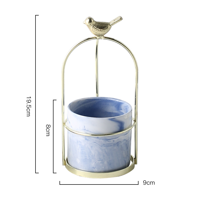 Maceta De Flores Con Diseño De Pájaro Para Una Decoración Con Estilo