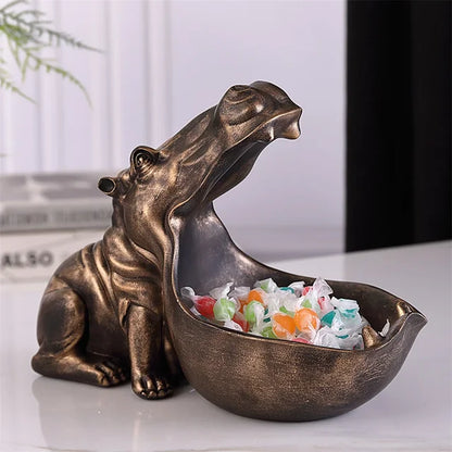 Caja Decorativa Hipopótamo para Escritorio para Guardar Cosas