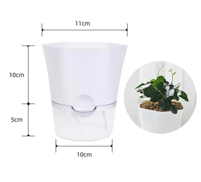 Maceta con Depósito de Agua - Maceta Autorriego para Plantas de Interior