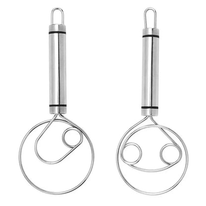 Batidor De Masa Danés De Acero Inoxidable Resistente - Diseño Duradero Y Ergonómico Para Hornear Y Cocinar De Forma Versátil