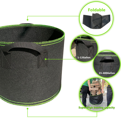 Saco De Lana Para Plantas - Robusto Contenedor De Jardín Con Asas Para Plantas