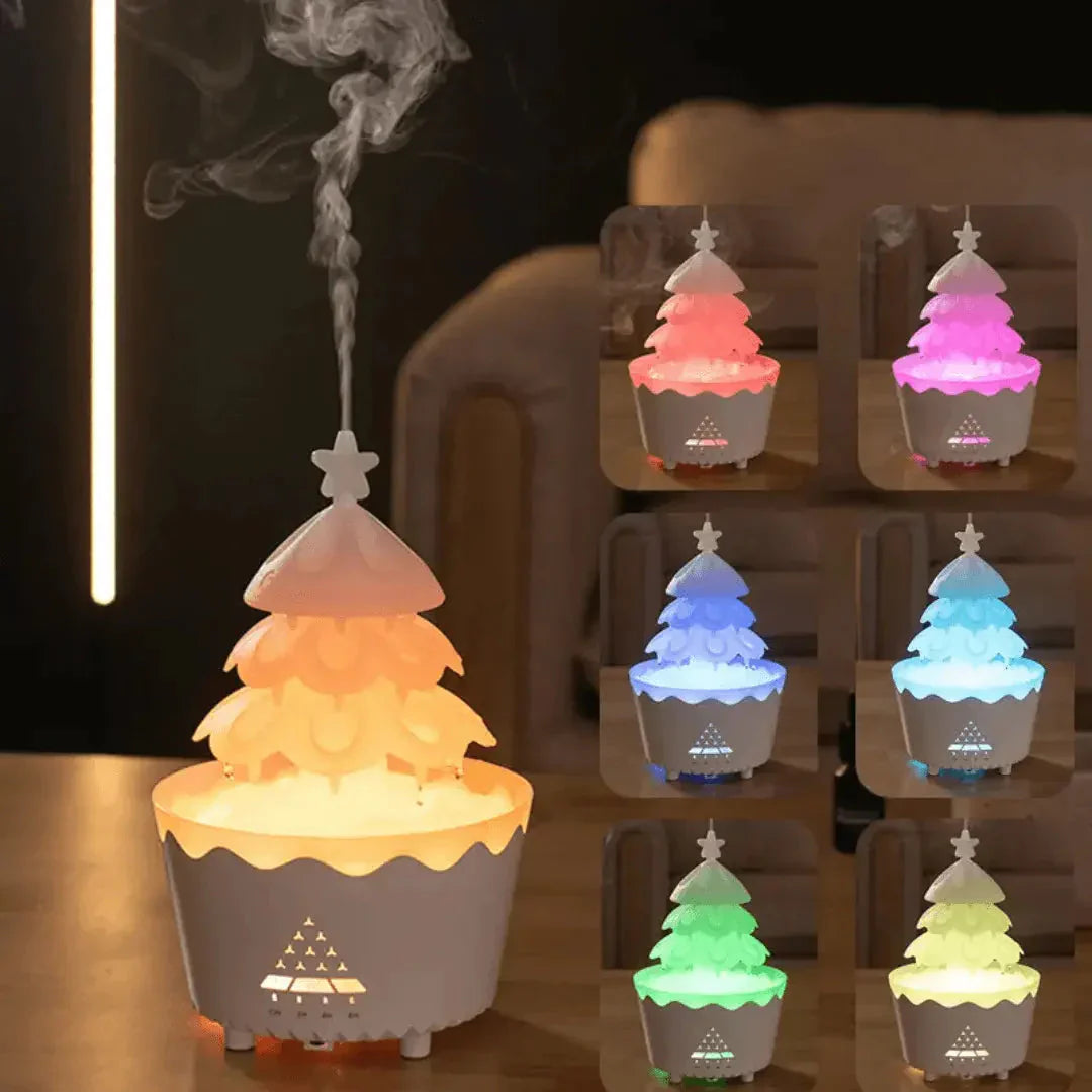 Difusor De Aroma De Árbol De Navidad Con Iluminación Led Para Una Relajación Festiva