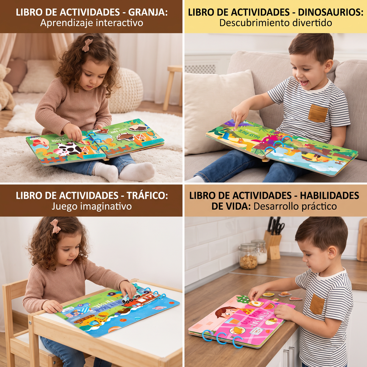 Libro Montessori de descubrimiento de profesiones para niños