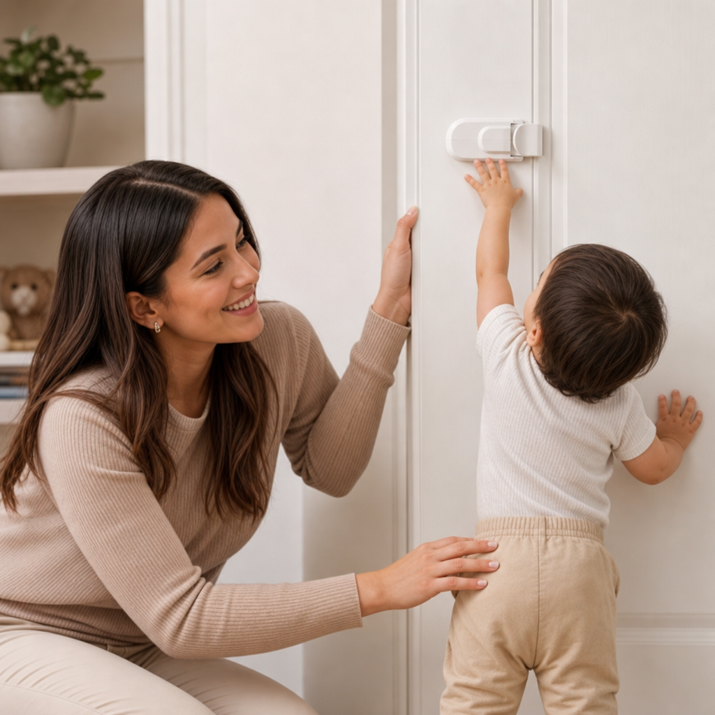 Bloqueo de Seguridad para Puertas para Niños Sin Perforar