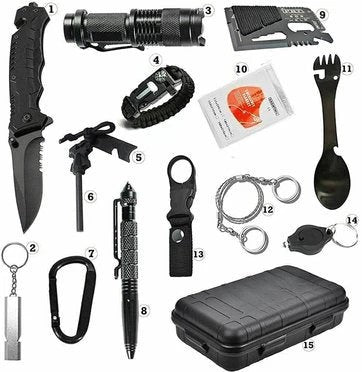 Set de Emergencia de Supervivencia de 15 Piezas