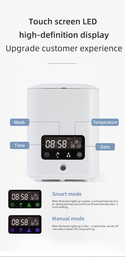 Maceta Hidropónica Inteligente Multifuncional con Calendario , Difusor y Lámpara de Sobremesa Prepárate para el Día a Día y la Noche