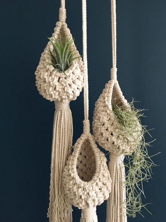 Colgador Para Plantas De Macramé Hecho A Mano - Suspensión Decorativa Para Plantas En Estilo Boho