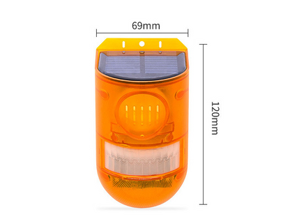 Ahuyentador de Animales Alimentado por Energía Solar con Alarma - Protección Eficaz Contra los Animales