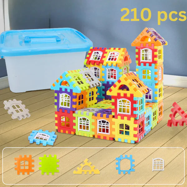 Juego de bloques de construcción para niños | Juguete de construcción creativa con ventanas para el aprendizaje imaginativo y las habilidades motoras finas Bloques de construcción