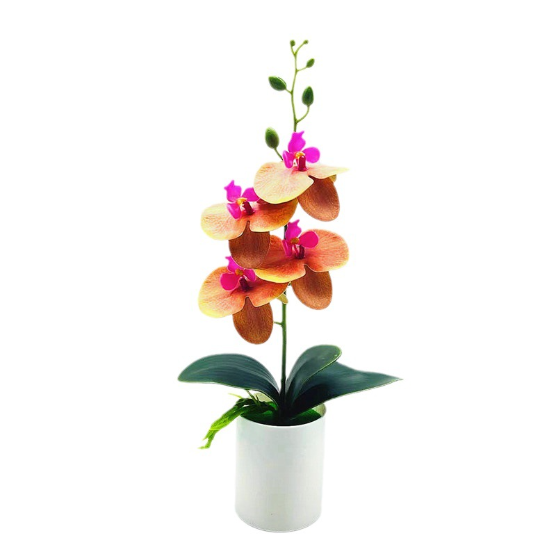 Flor de Orquídea Artificial - Planta Artificial Decorativa para Decoración de Salón y Mesa