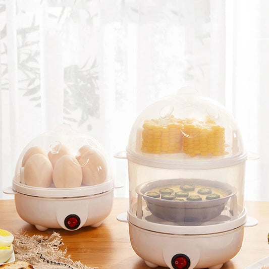 Cocedor De Huevos Eléctrico Y Vaporera - Aparato Multifuncional Compacto Para Huevos Perfectos Y Alimentos Al Vapor Cocción De Huevos Al Vapor